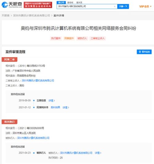 騰訊因網絡服務合同糾紛被南山法院強制執行引發的法律啟示